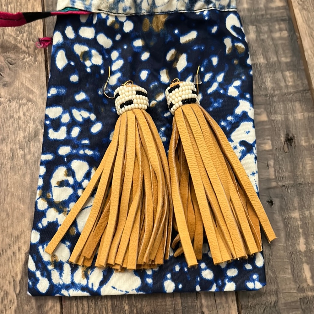 Noonday earrings with bag